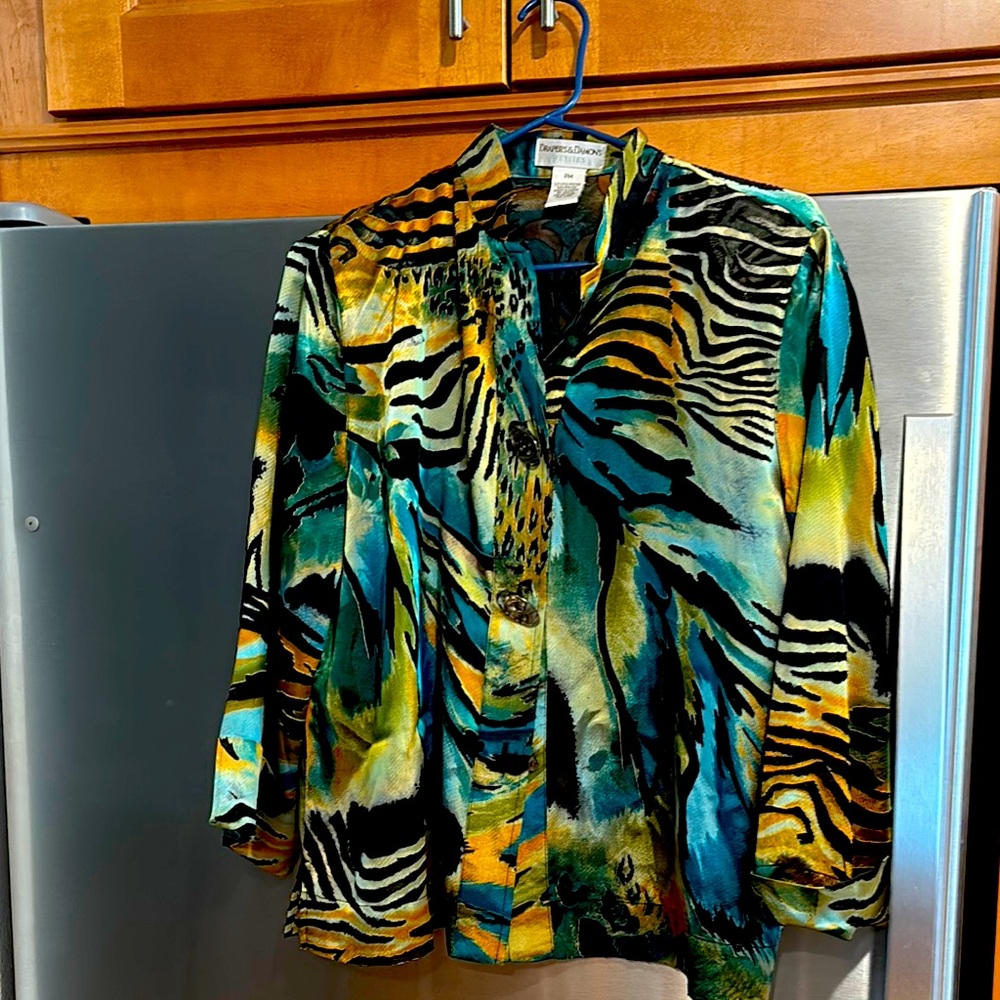 Draper's & Damon's Multicolor Animal Print Jacket